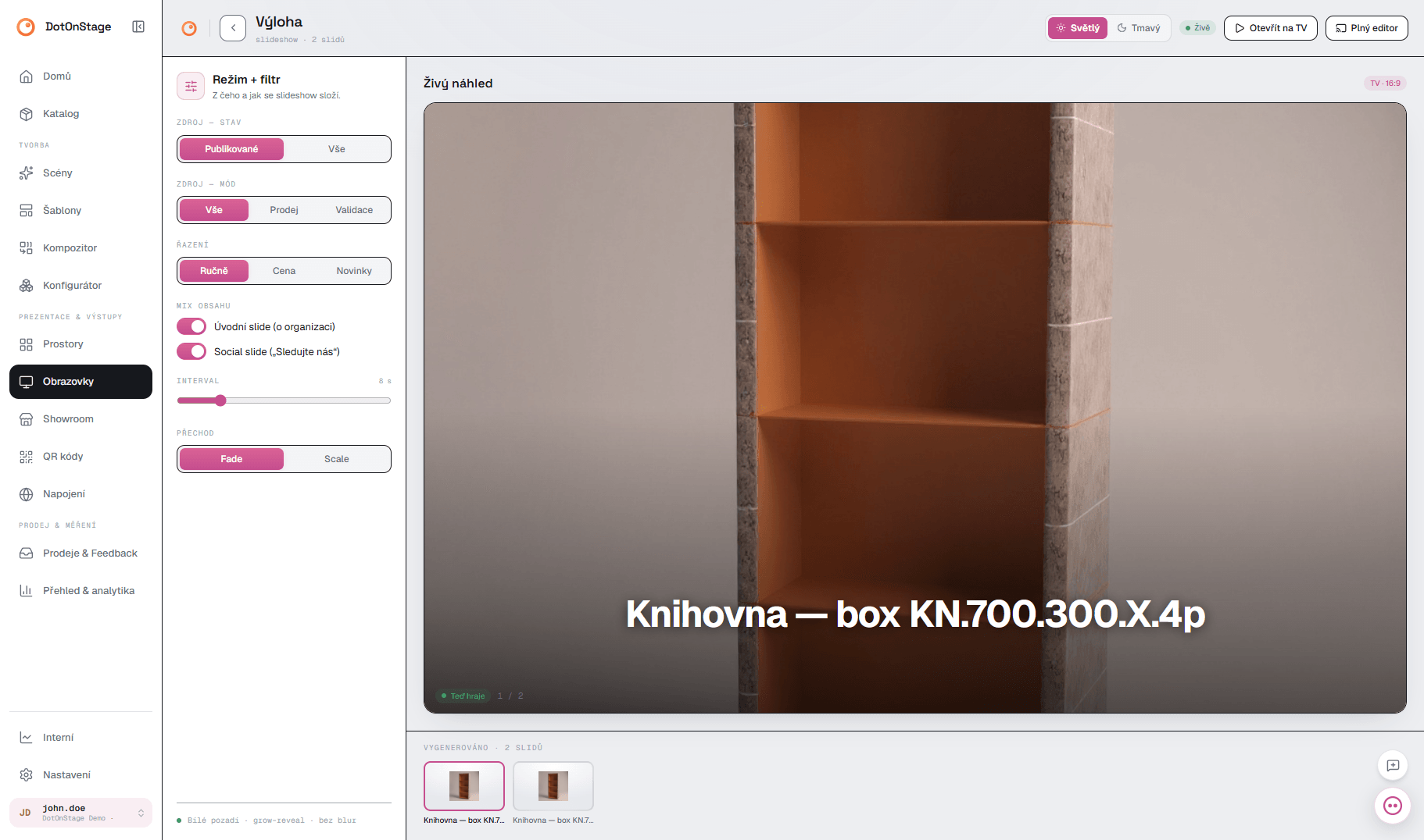 3D konfigurátor sestav v editoru